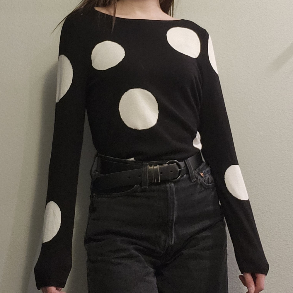 Chico's Polka Dot Knit Top